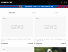 Tablet Screenshot of givemesport.com